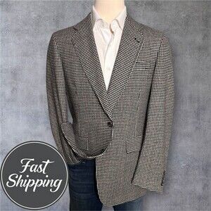 Vintage Hart Schaffner Marx Men’s Tweed Wool Sport Coat 42R Half‑Lined 2‑Button